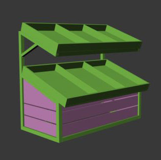 Stall models Low-poly 3D model_8