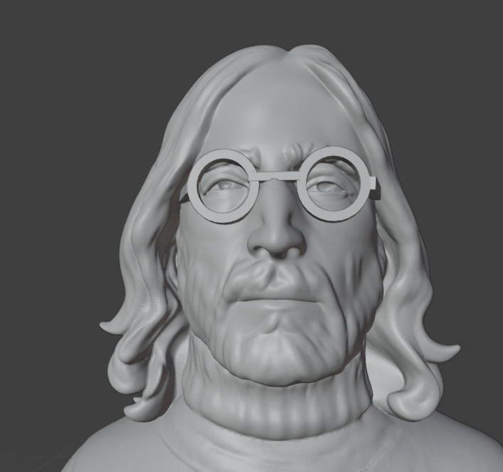 John Lennon 3D print model_14