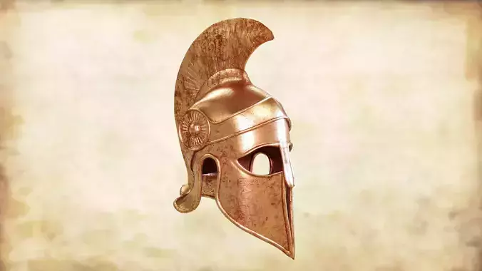Spartan helmet Low-poly 3D model