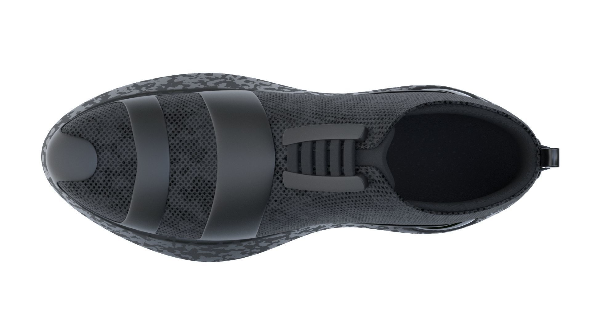 Black Sneaker Low-poly 3D model_10