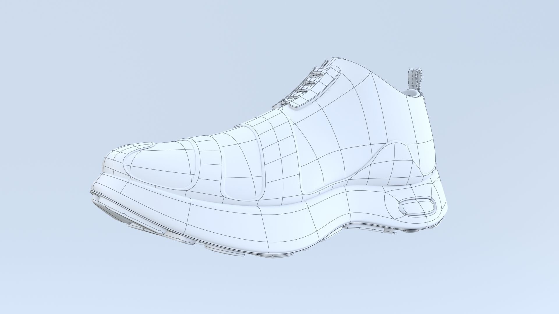 Black Sneaker Low-poly 3D model_12