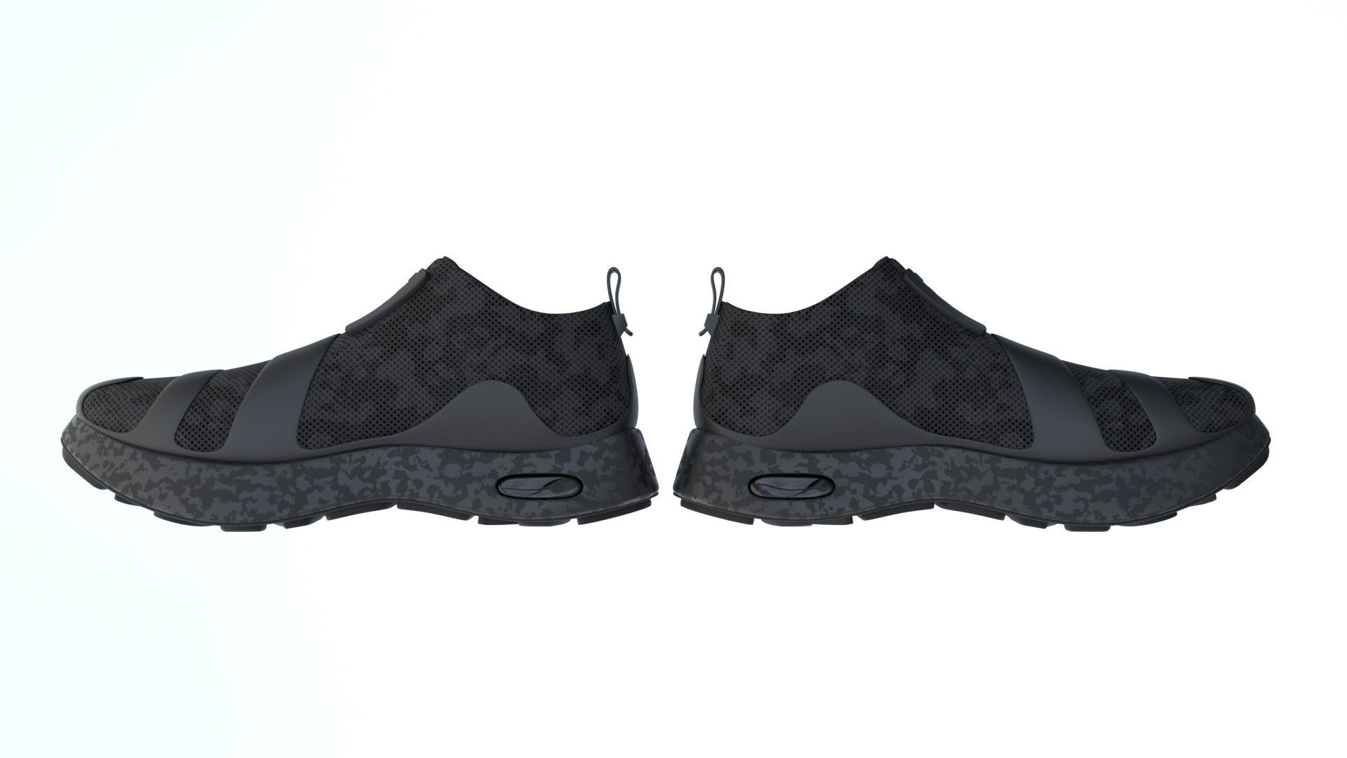 Black Sneaker Low-poly 3D model_5