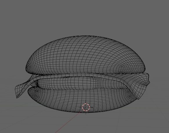 Cartoon Burger 3D model_2