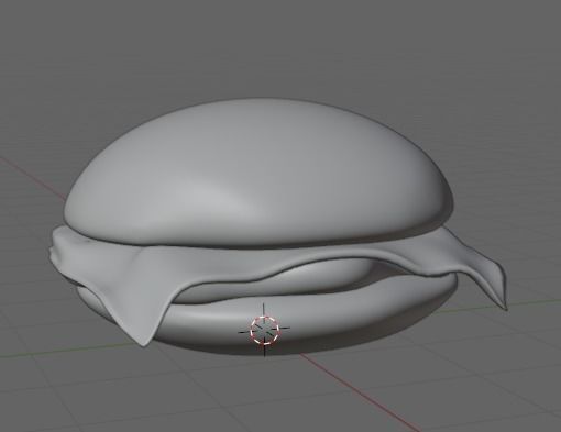 Cartoon Burger 3D model_1