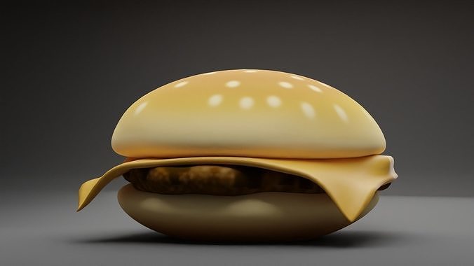 Cartoon Burger 3D model