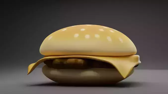 Cartoon Burger 3D model