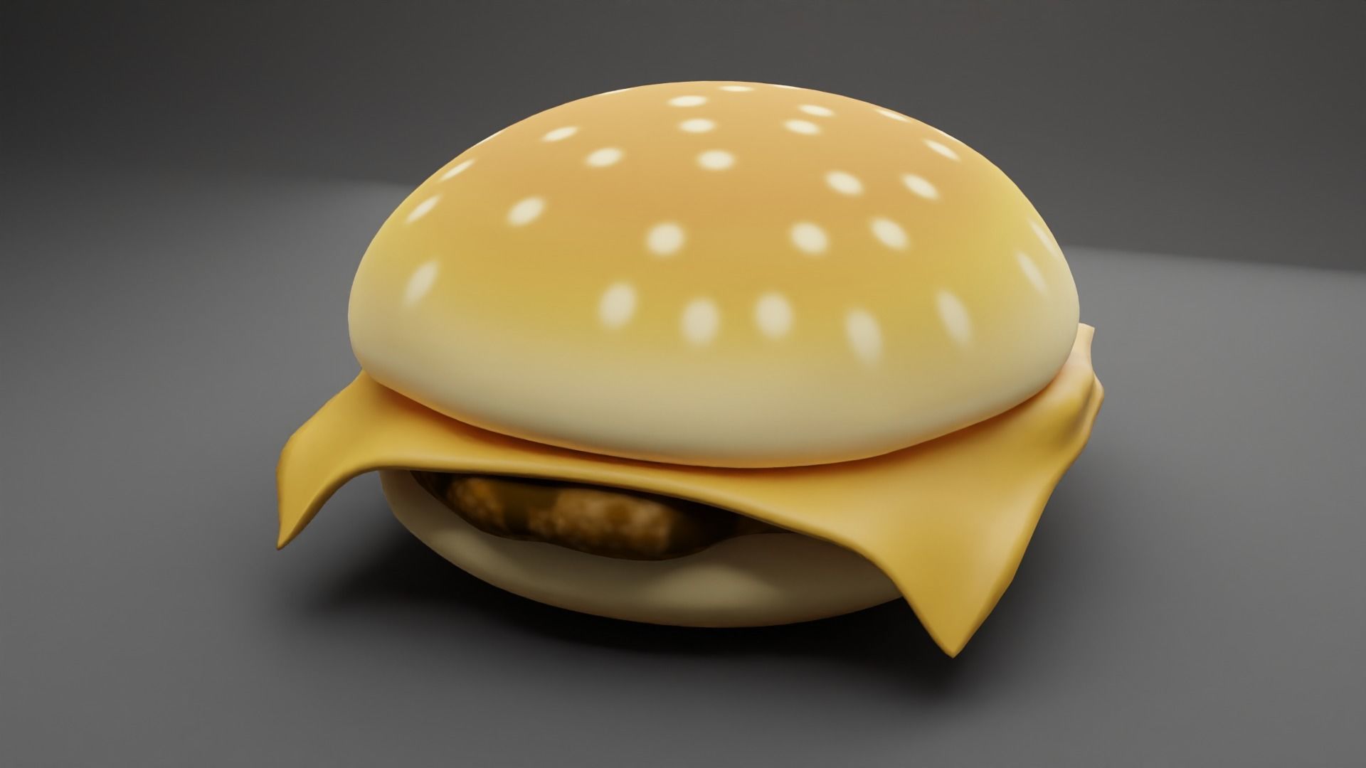 Cartoon Burger 3D model_3