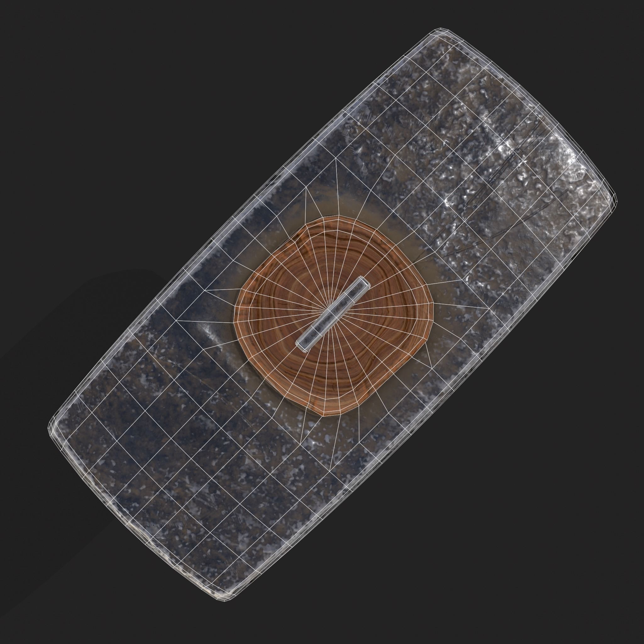 Medieval Viking Ornate Battle Hammer Low-poly 3D model_12