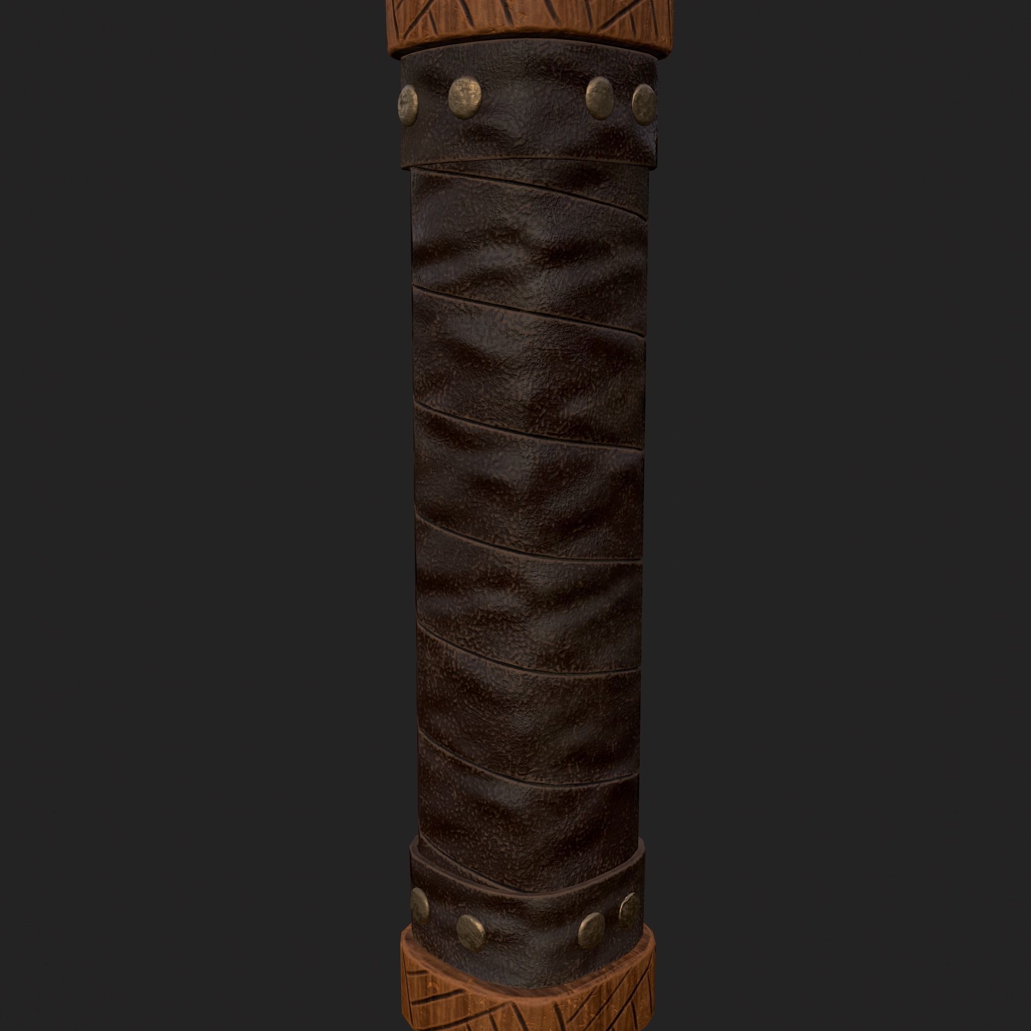 Medieval Viking Ornate Battle Hammer Low-poly 3D model_15