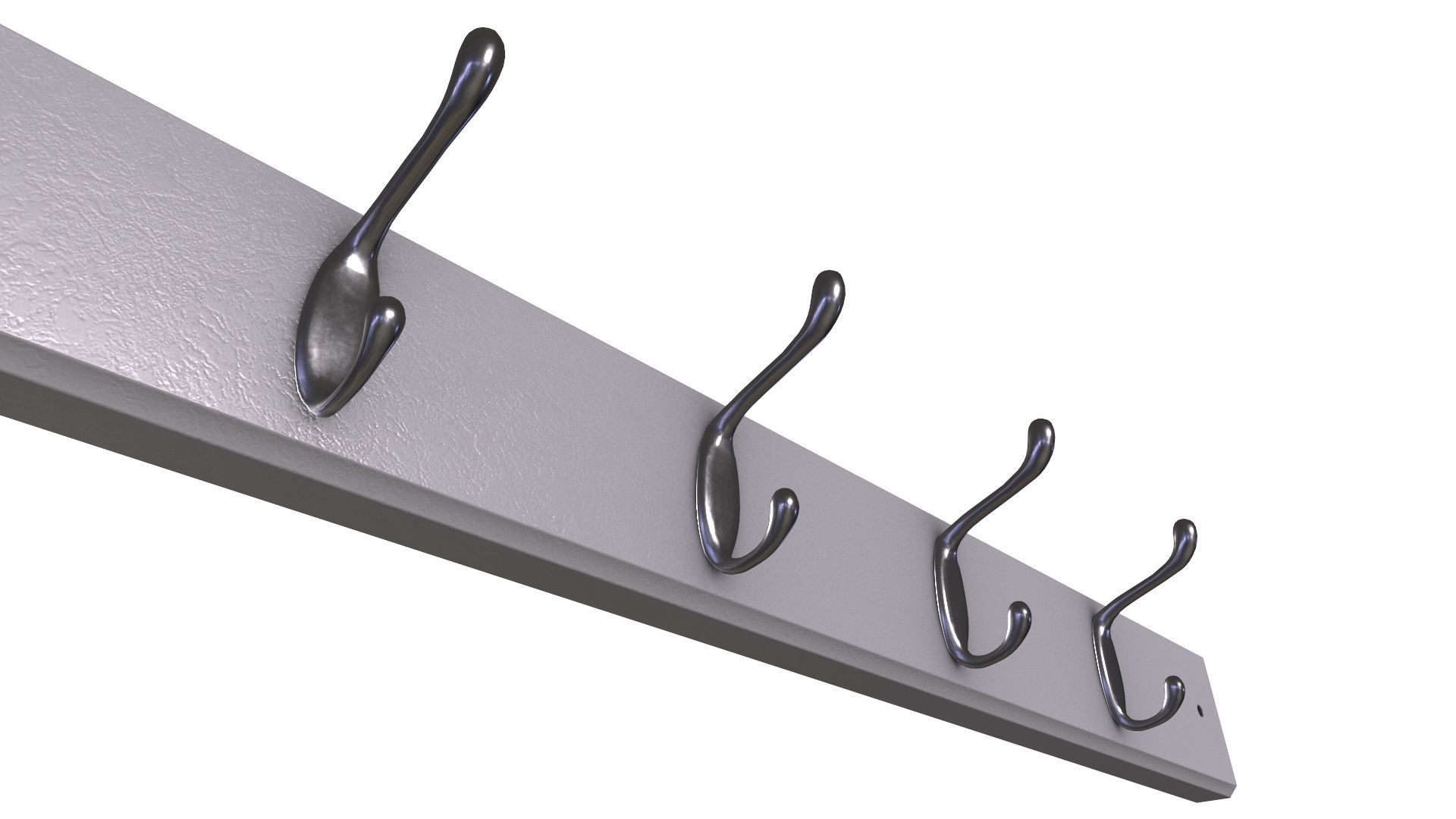 Cloth Hanger Low-poly 3D model_7