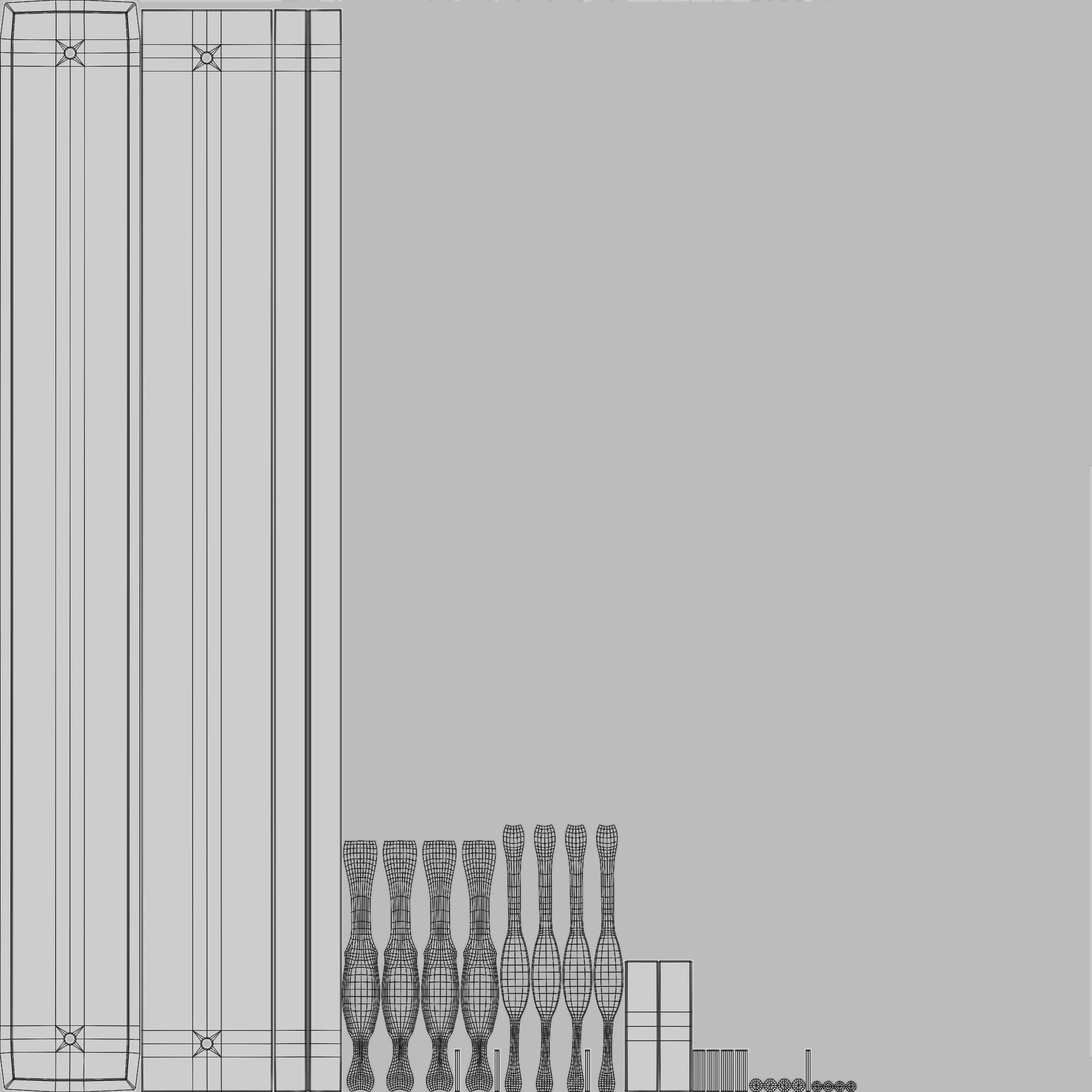 Cloth Hanger Low-poly 3D model_11