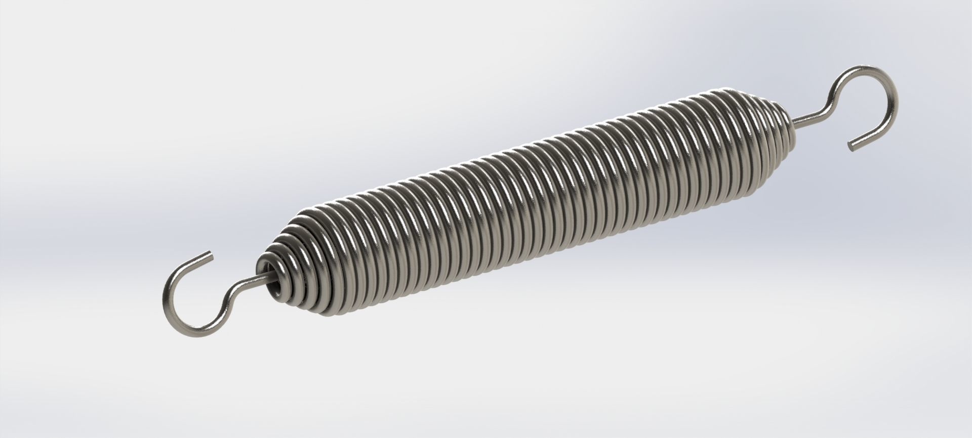 Spring with Swivel Hook 3D model_1