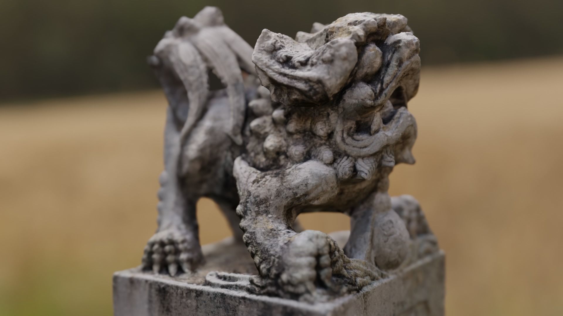 Stone Deamon statue Photoscan 3D model_2