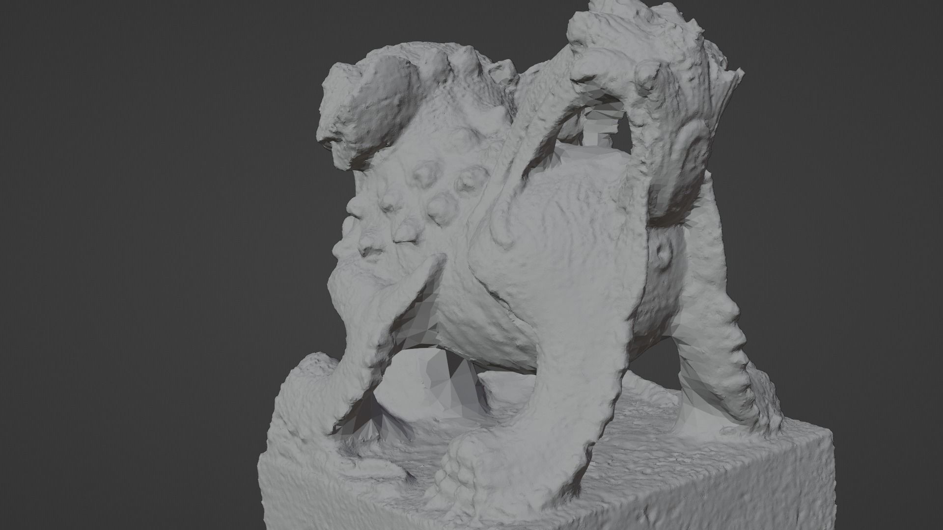 Stone Deamon statue Photoscan 3D model_8