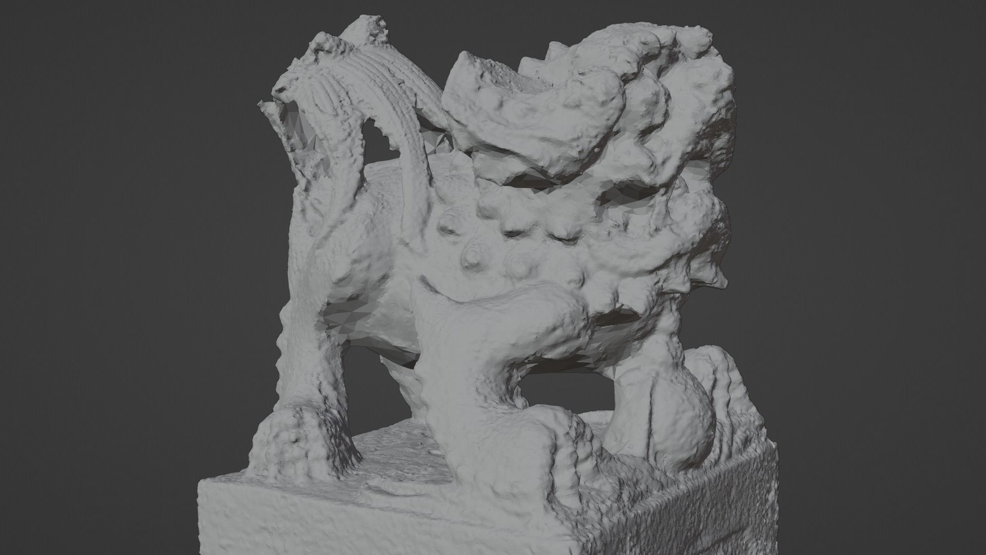 Stone Deamon statue Photoscan 3D model_7