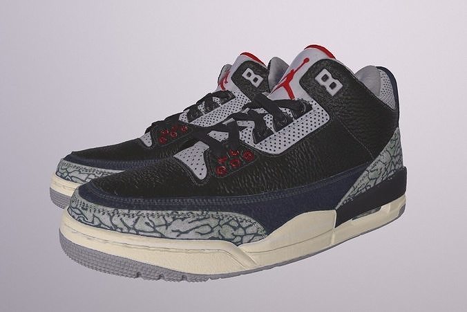 NIKE AIR JORDAN 3 SHOES PBR Low-poly 3D model