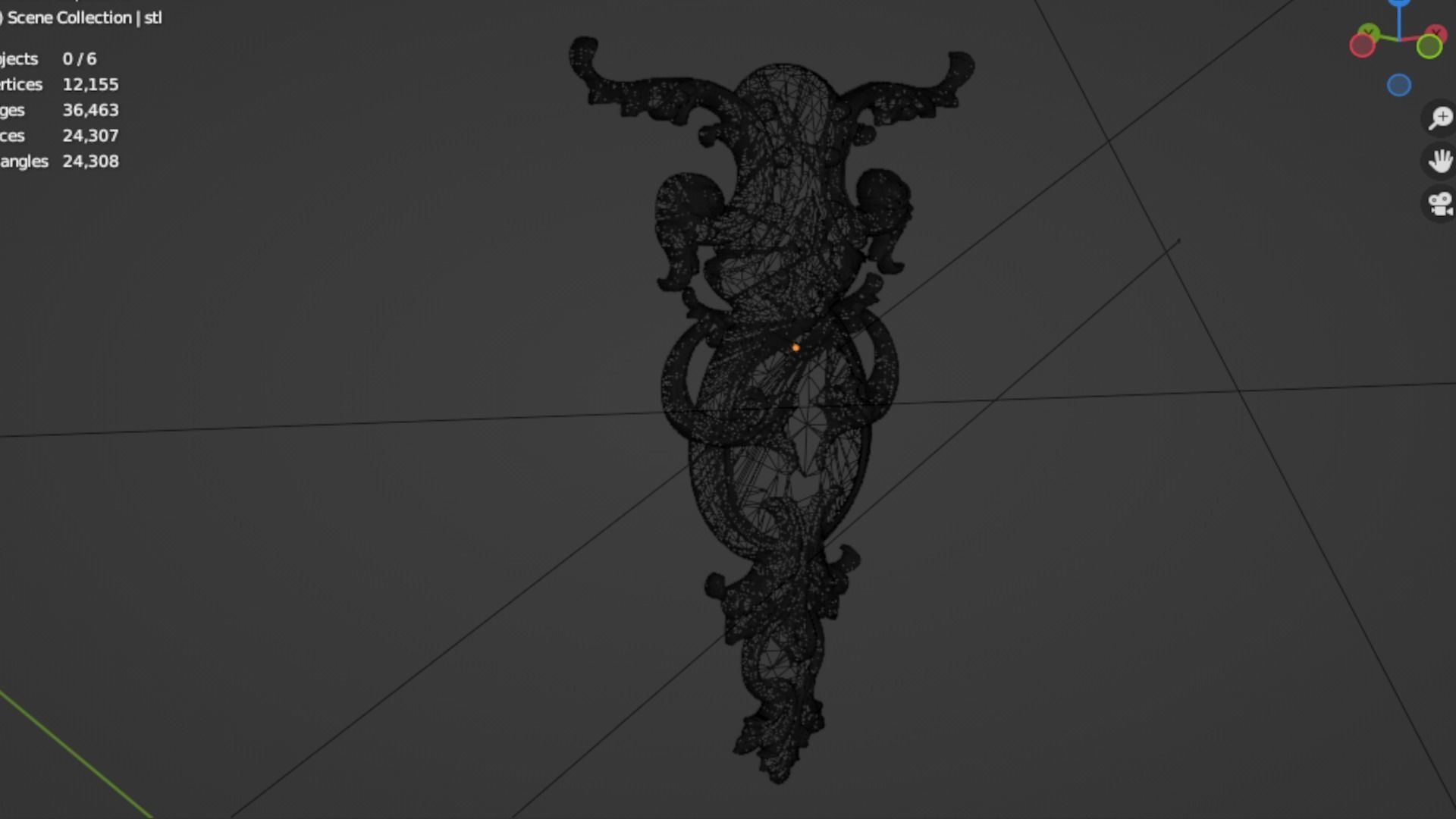 Classic decor ornament 157 3D model_7