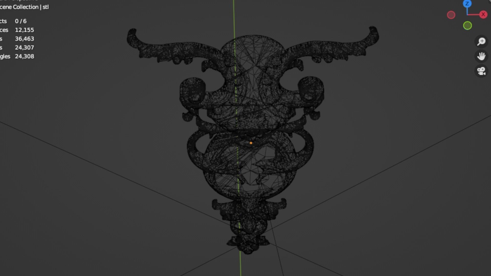 Classic decor ornament 157 3D model_5