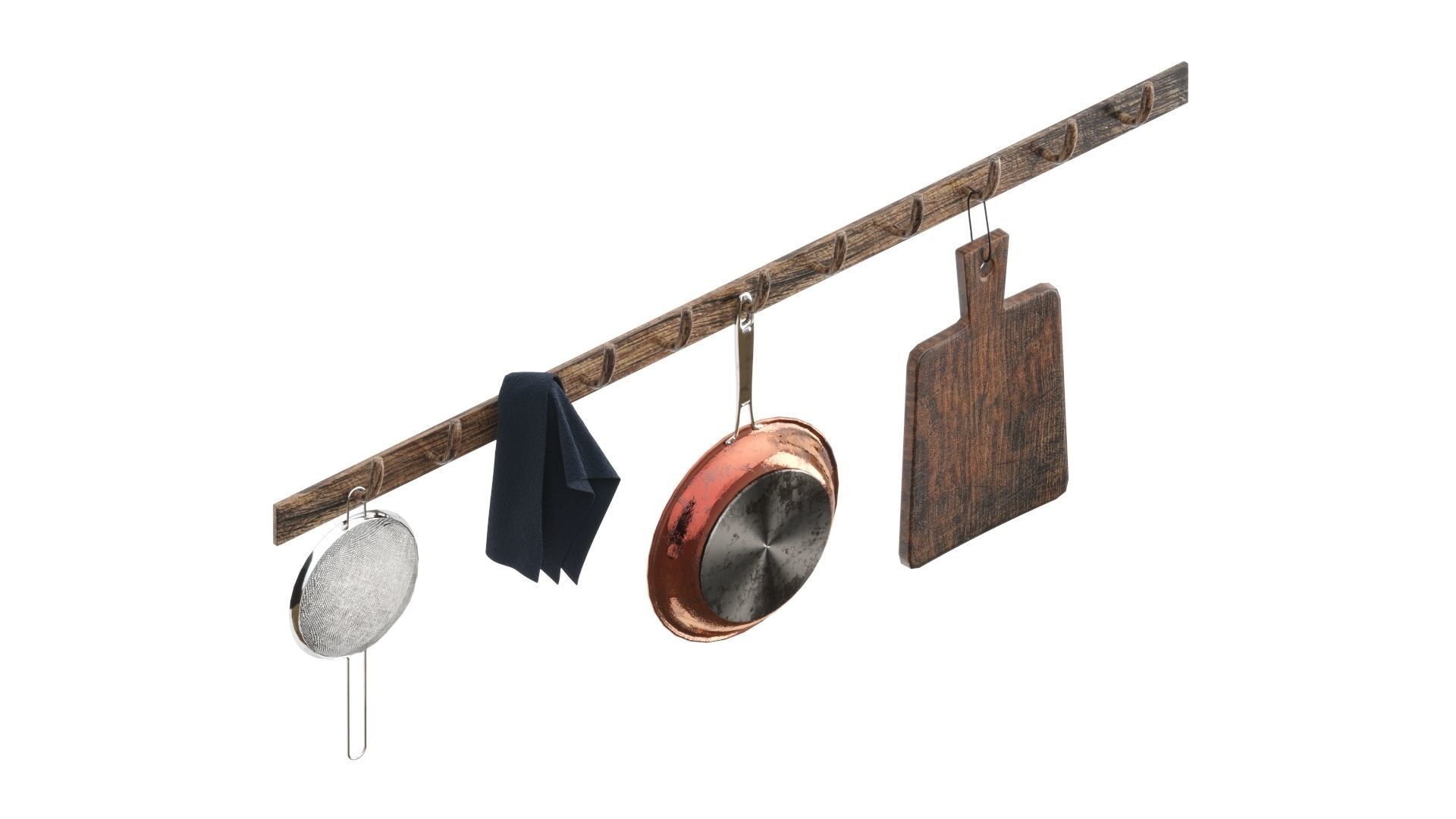 Scandinavian style kitchen set 3D model_13