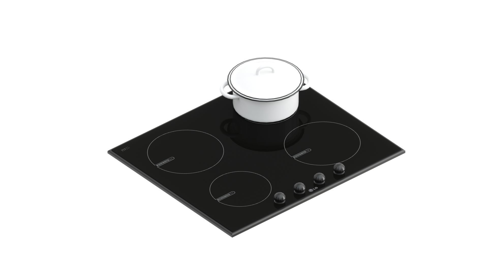 Scandinavian style kitchen set 3D model_12