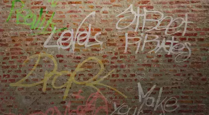 Graffiti Wall PBR Texture Texture