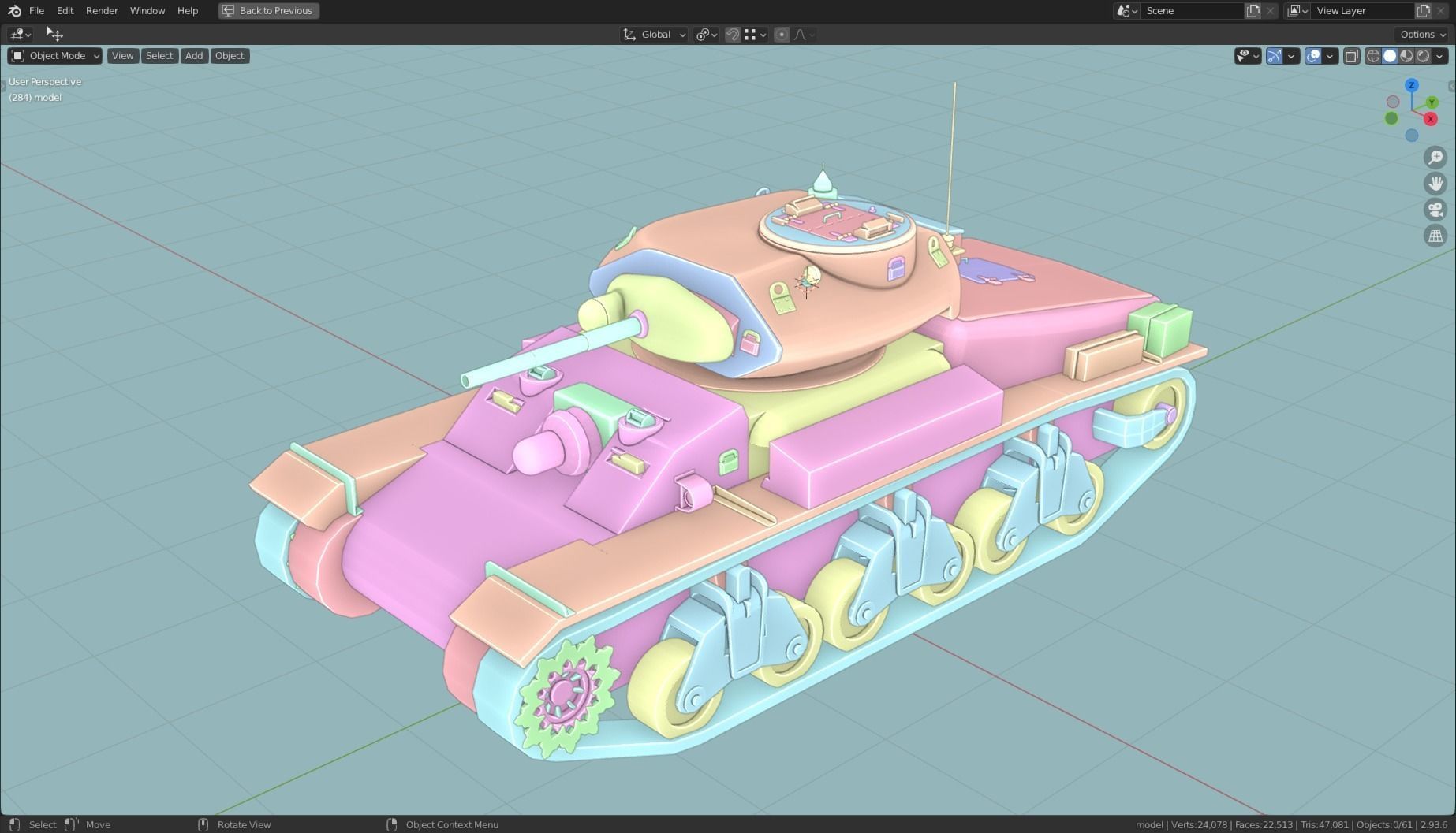 AC1 SENTINEL TANK BASE MESH  Low-poly 3D model_15
