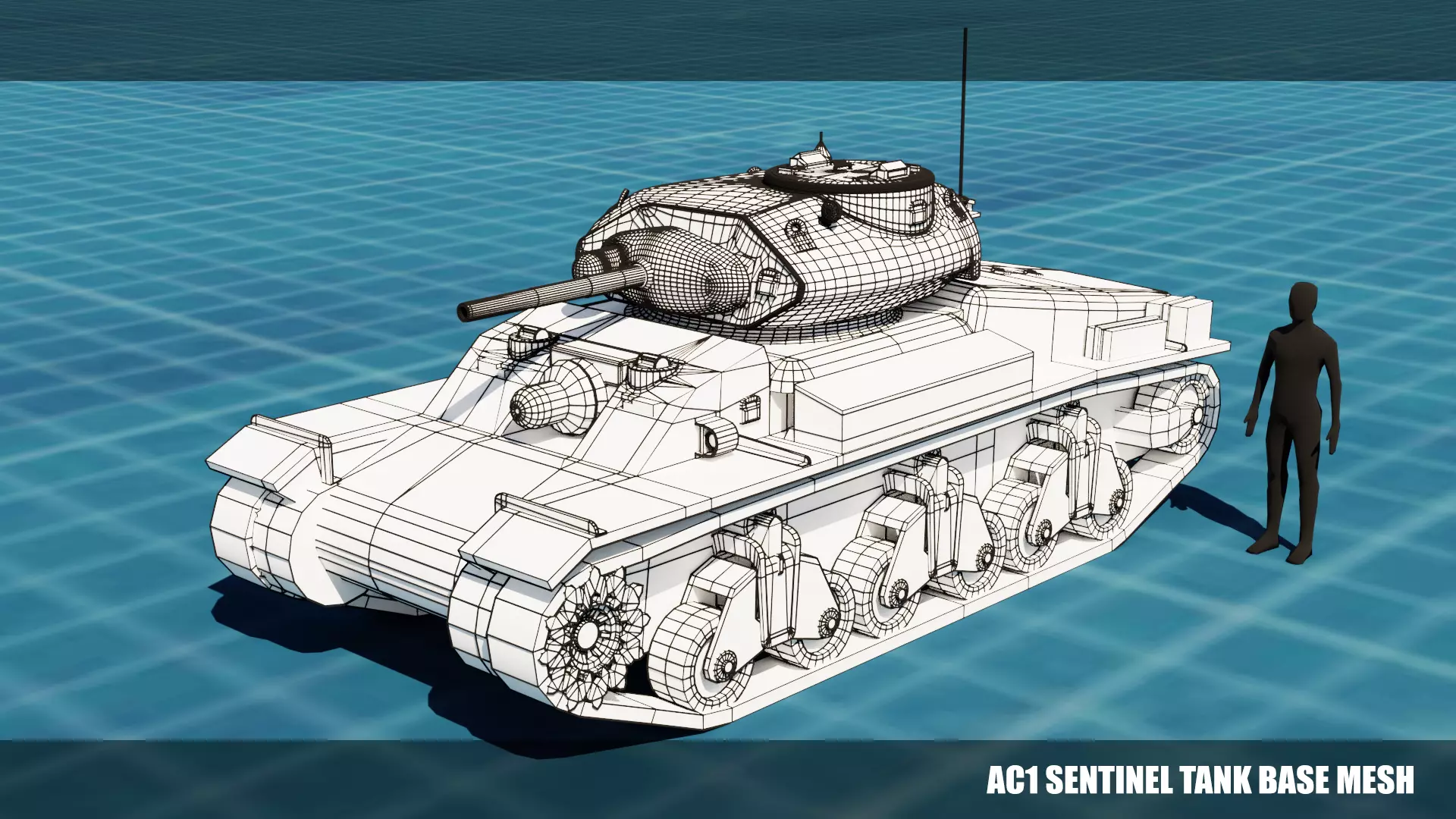 AC1 SENTINEL TANK BASE MESH  Low-poly 3D model_0