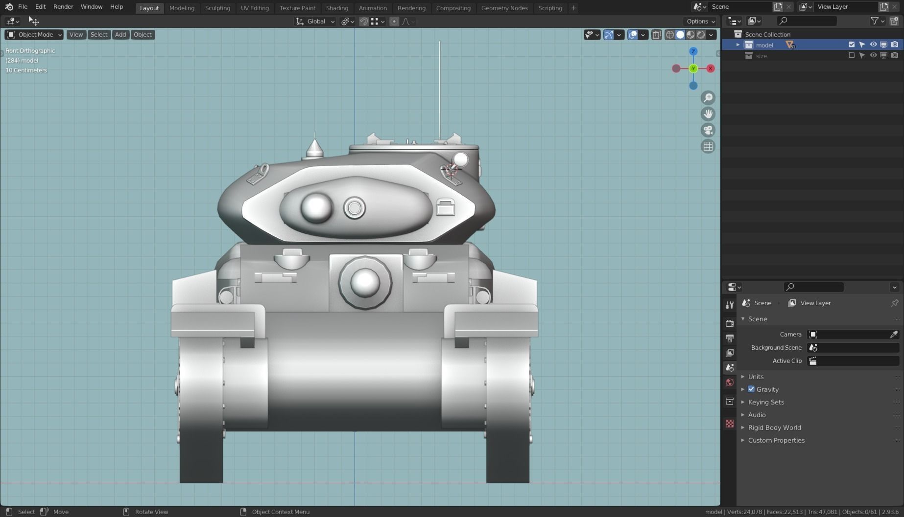 AC1 SENTINEL TANK BASE MESH  Low-poly 3D model_10
