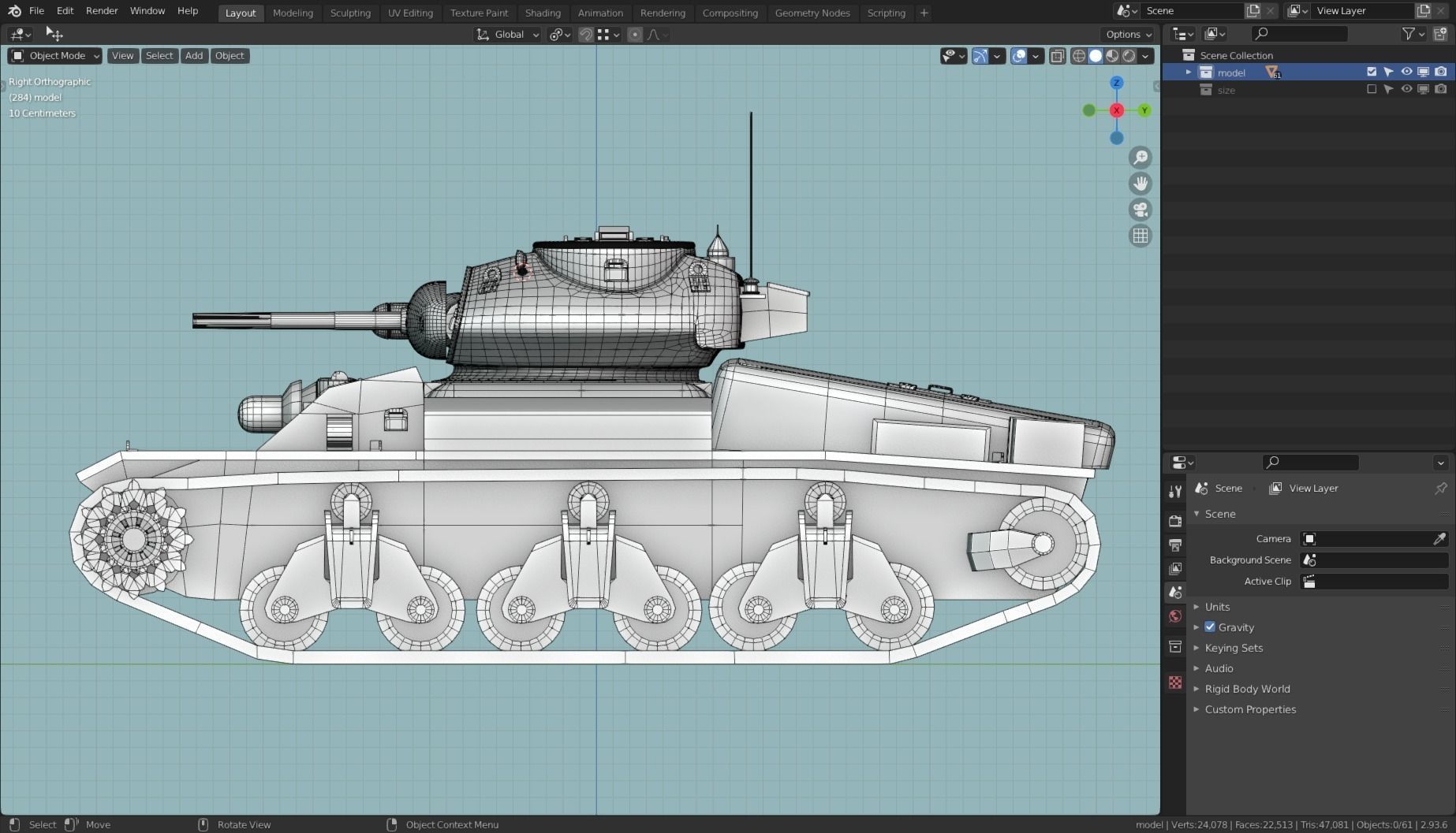 AC1 SENTINEL TANK BASE MESH  Low-poly 3D model_3