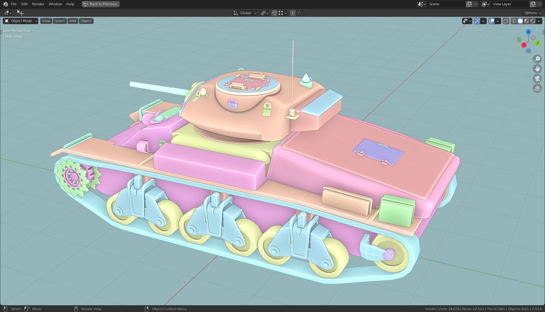 AC1 SENTINEL TANK BASE MESH  Low-poly 3D model_18