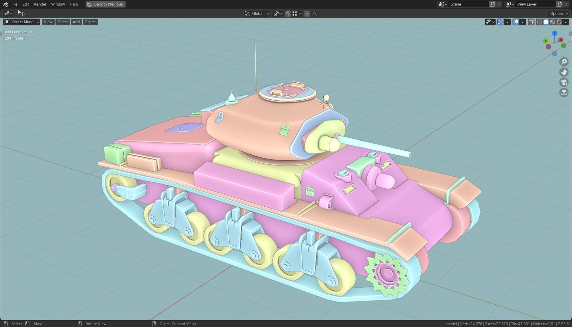 AC1 SENTINEL TANK BASE MESH  Low-poly 3D model_16