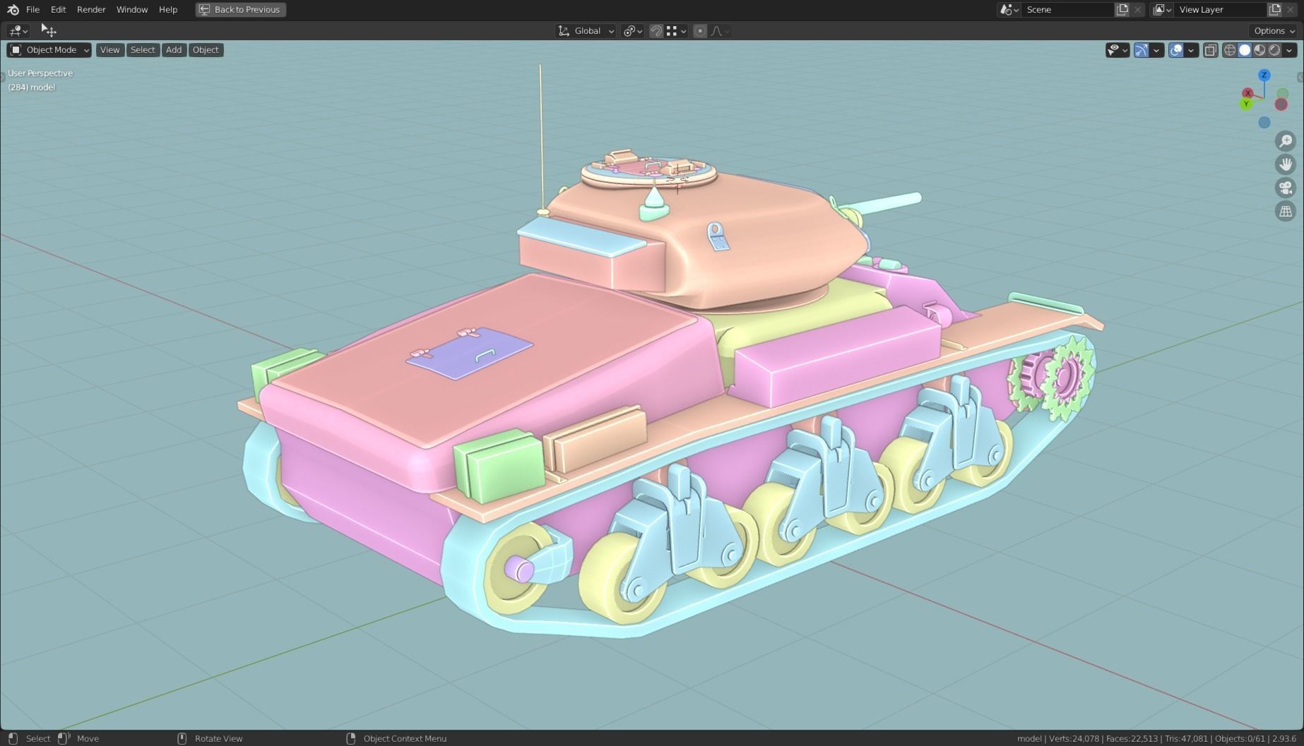 AC1 SENTINEL TANK BASE MESH  Low-poly 3D model_17