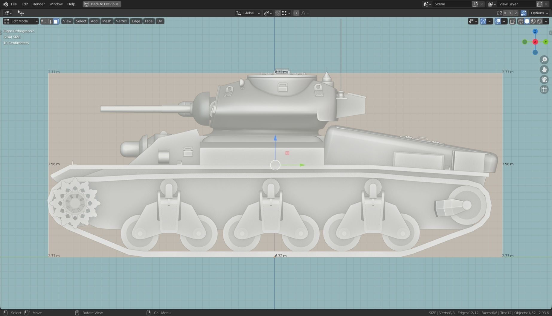 AC1 SENTINEL TANK BASE MESH  Low-poly 3D model_19