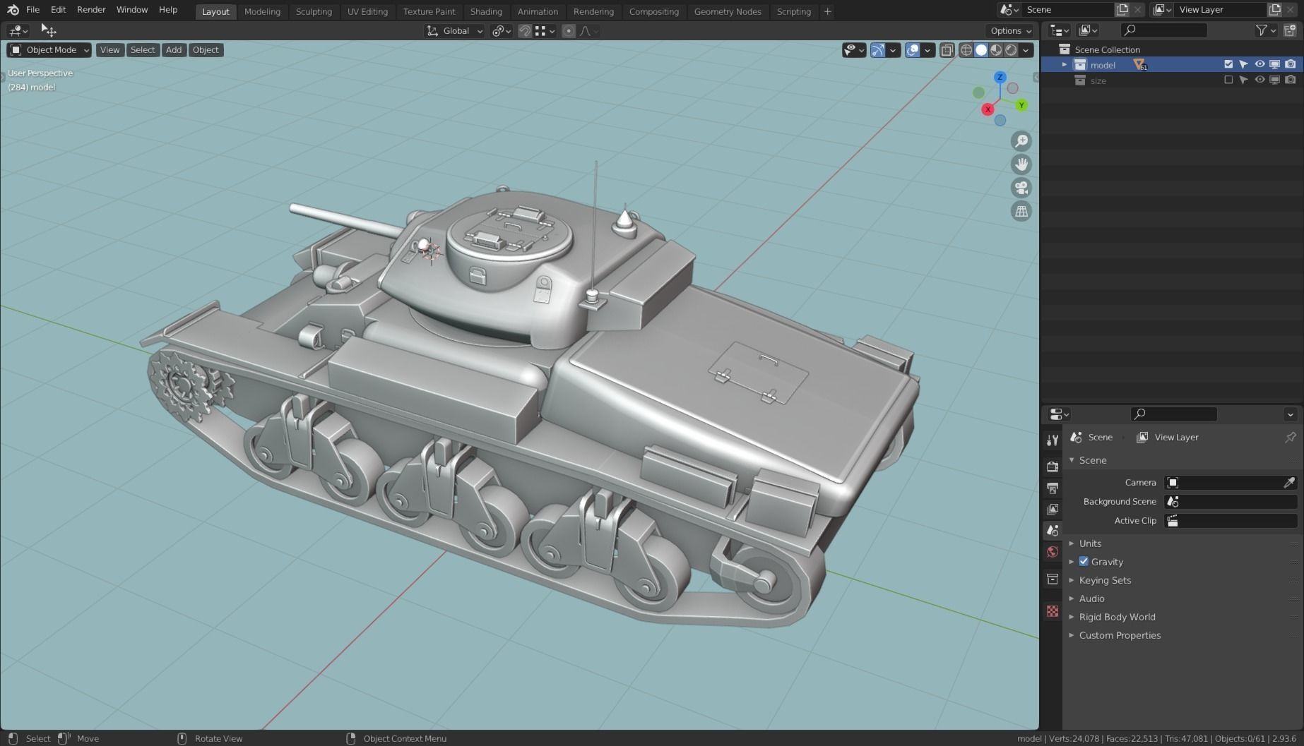 AC1 SENTINEL TANK BASE MESH  Low-poly 3D model_5