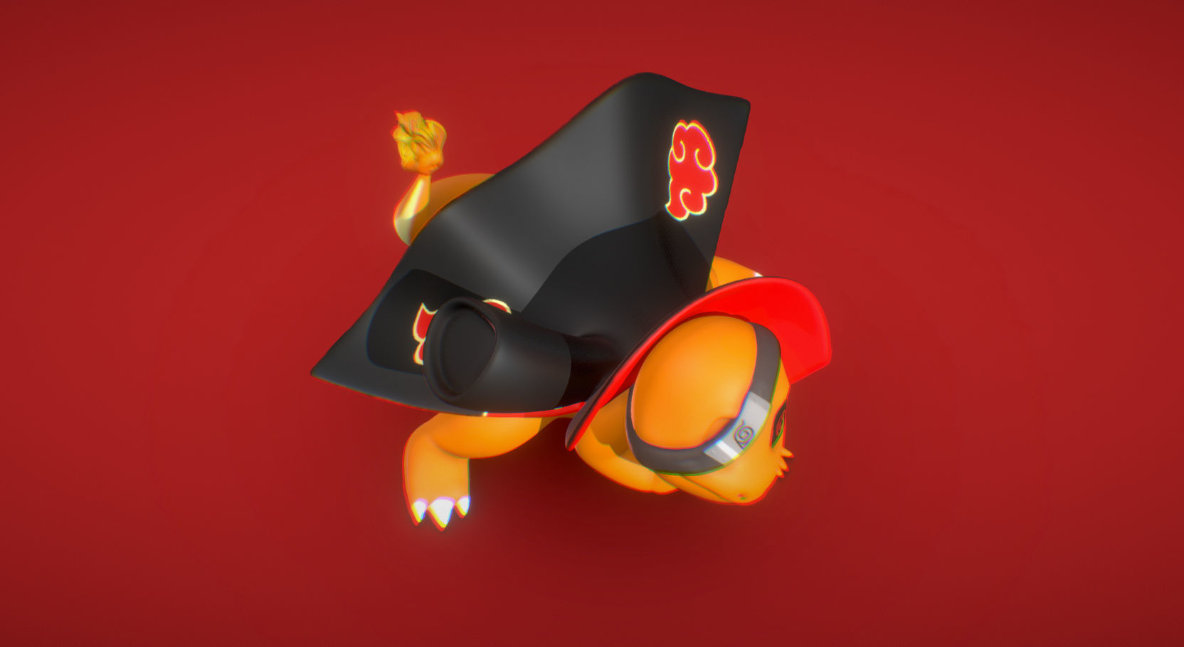 Charmander - 3D print - Akatsuki Collection 3D print model_3