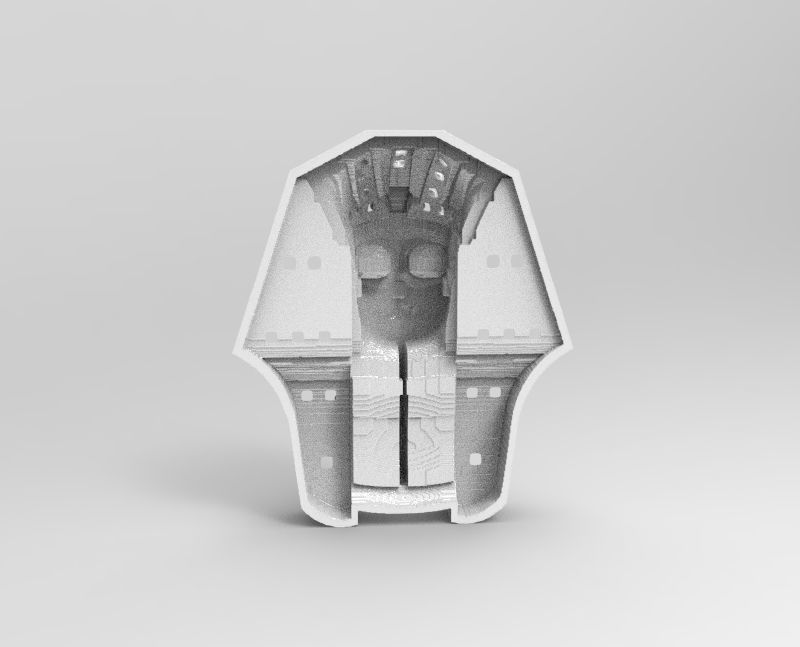 busto tutankamon  3D print model_2