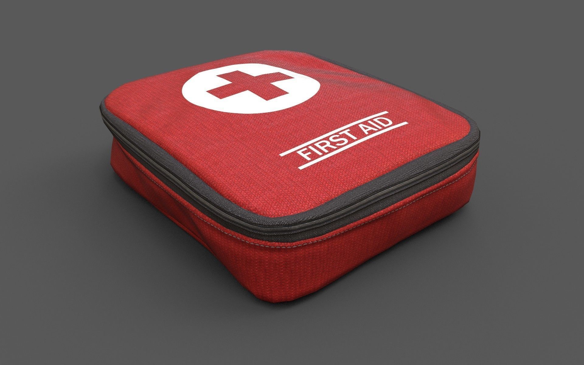 First Aid Kit Low-poly 3D model_2