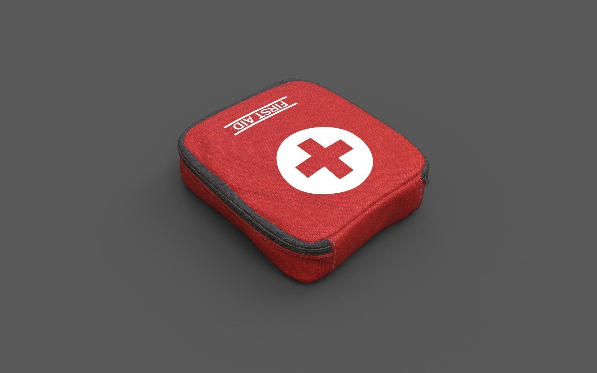 First Aid Kit Low-poly 3D model_5