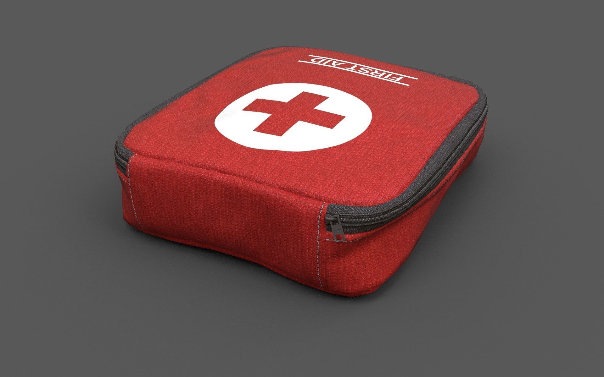First Aid Kit Low-poly 3D model_3