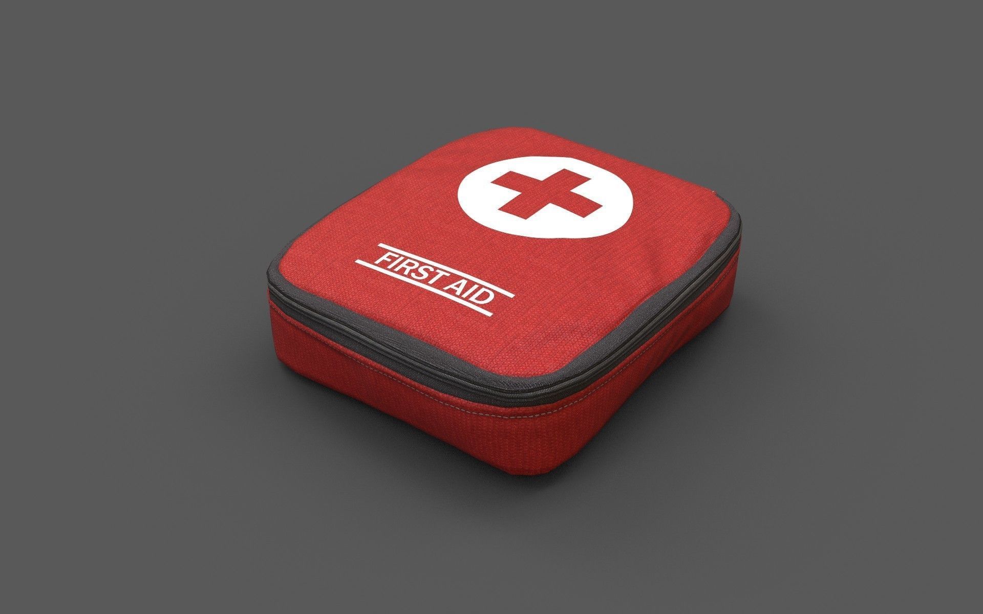 First Aid Kit Low-poly 3D model_4