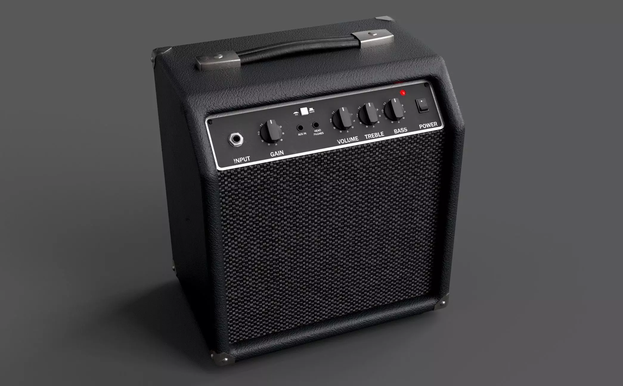 Guitar Amplifier Low-poly 3D model_0