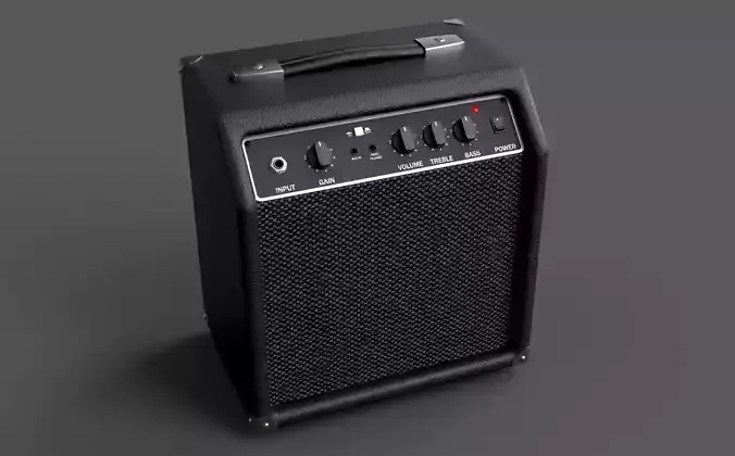 Guitar Amplifier Low-poly 3D model