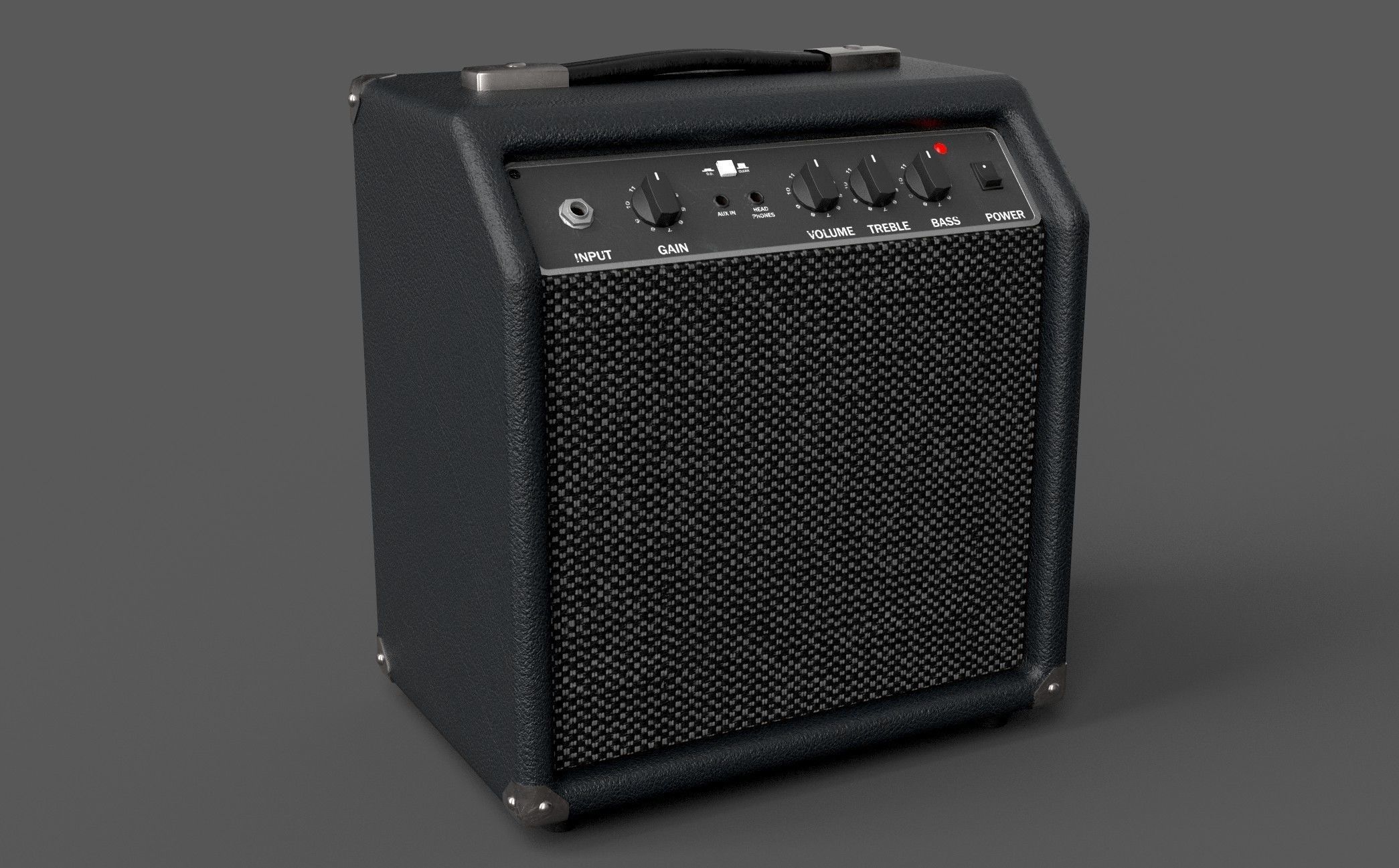 Guitar Amplifier Low-poly 3D model_2