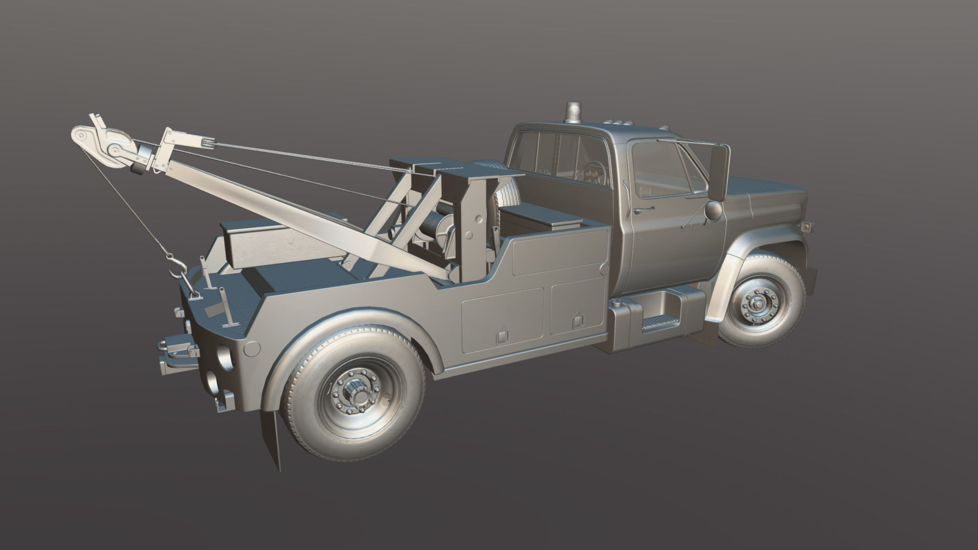 Holmes wrecker truck Low-poly 3D model_34