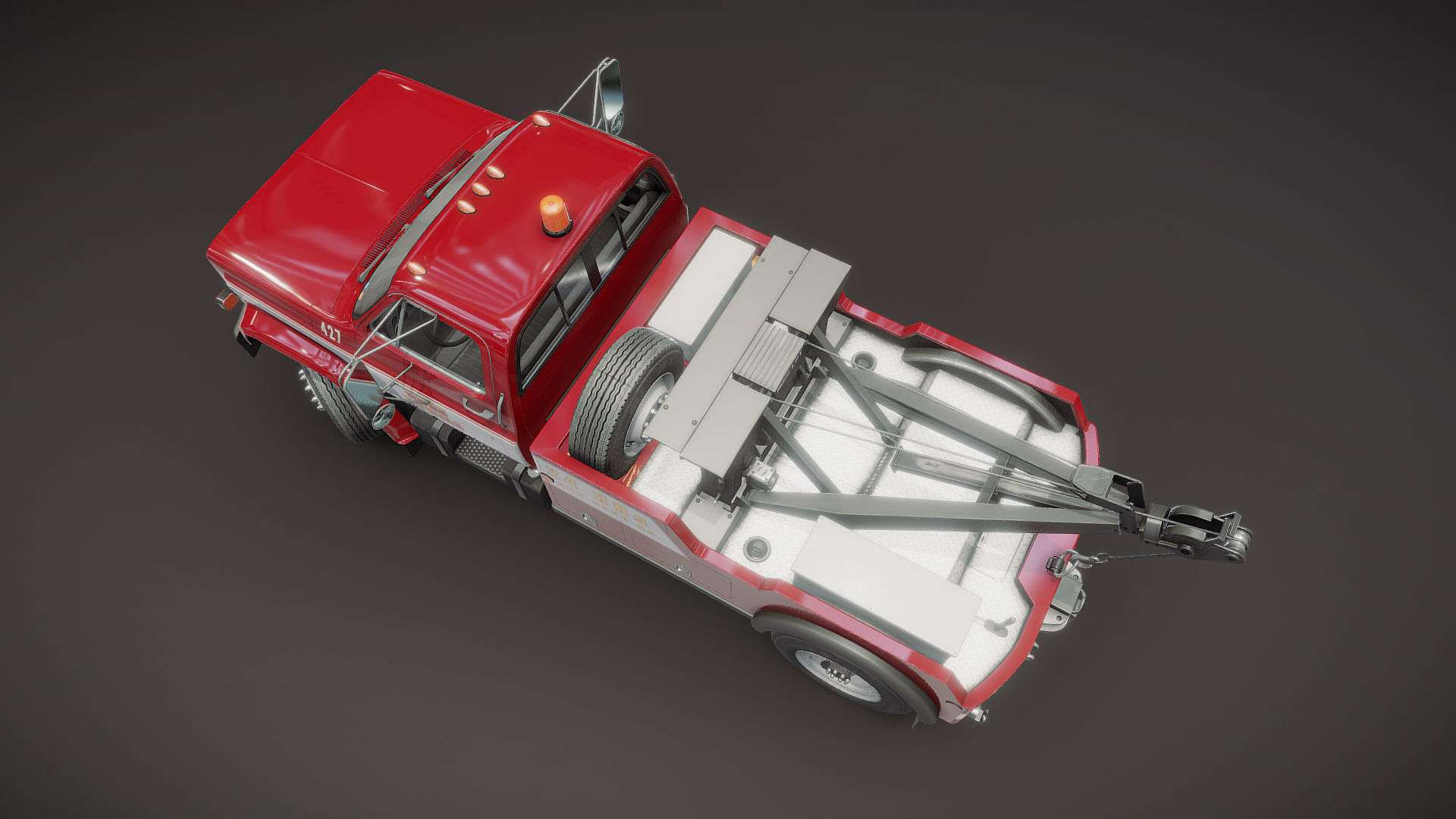 Holmes wrecker truck Low-poly 3D model_22