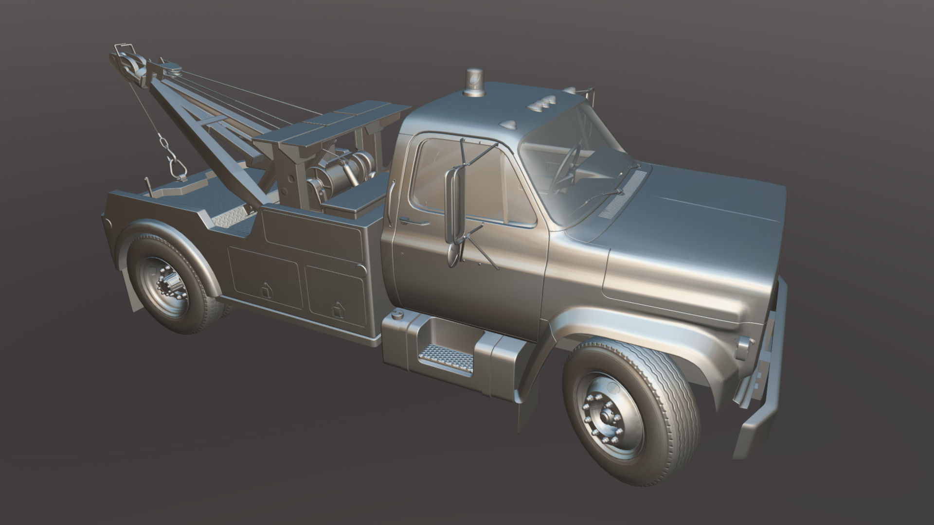 Holmes wrecker truck Low-poly 3D model_33