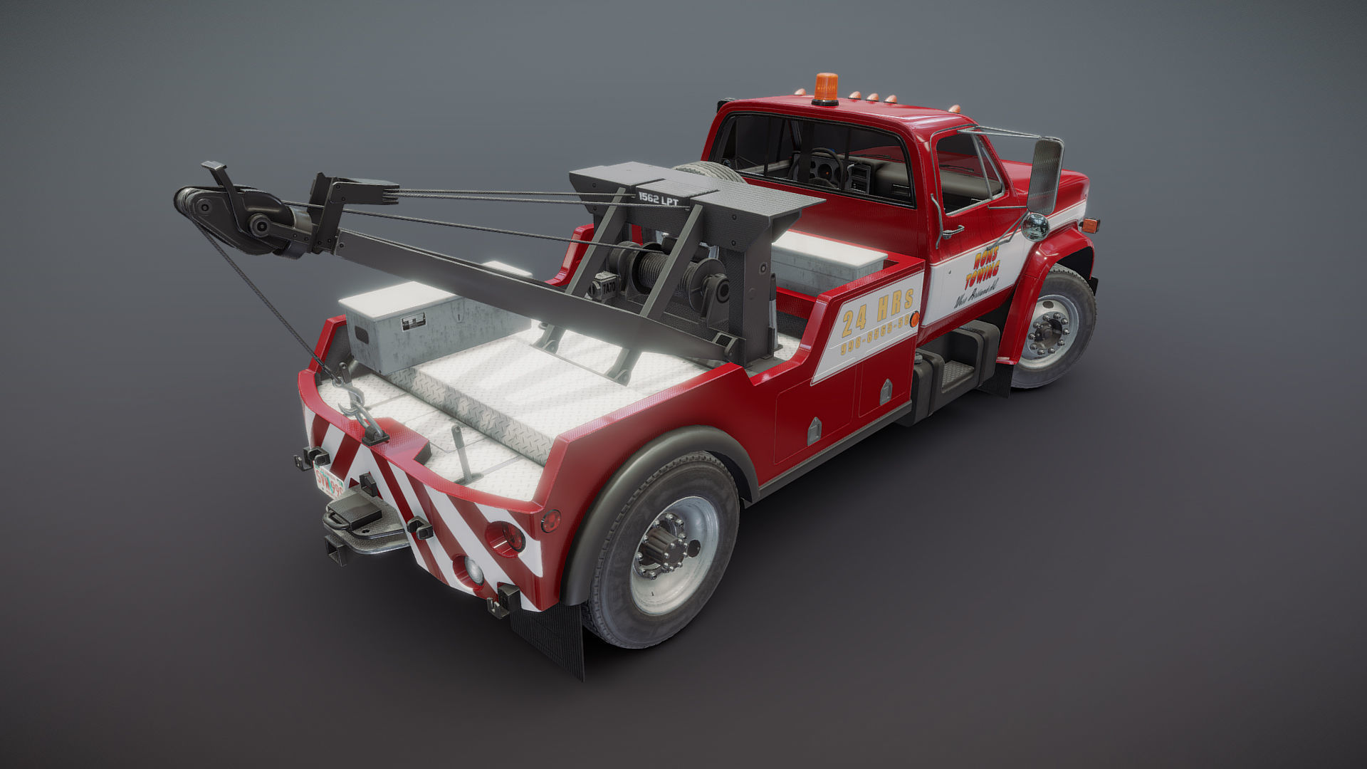 Holmes wrecker truck Low-poly 3D model_18