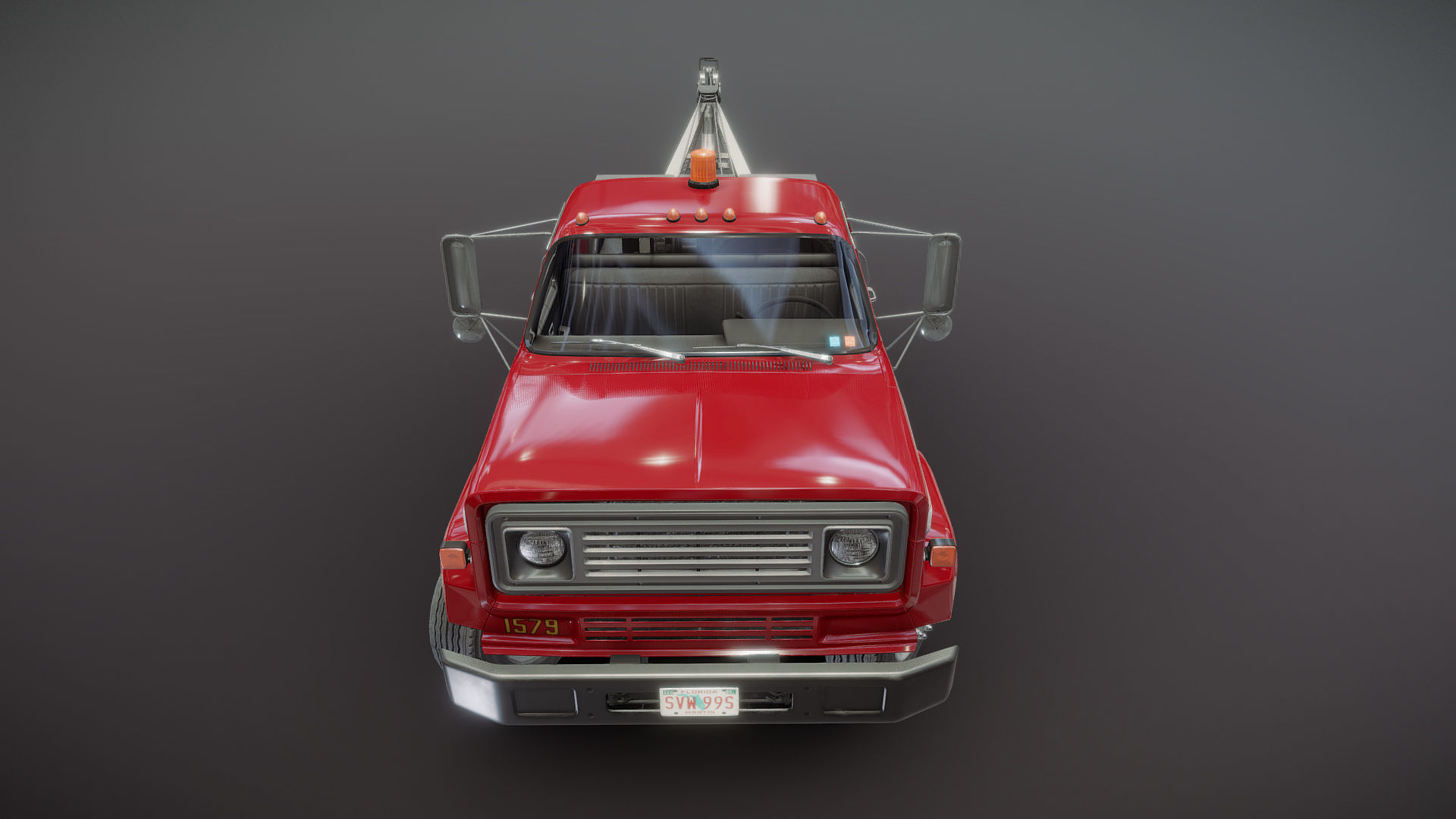 Holmes wrecker truck Low-poly 3D model_23