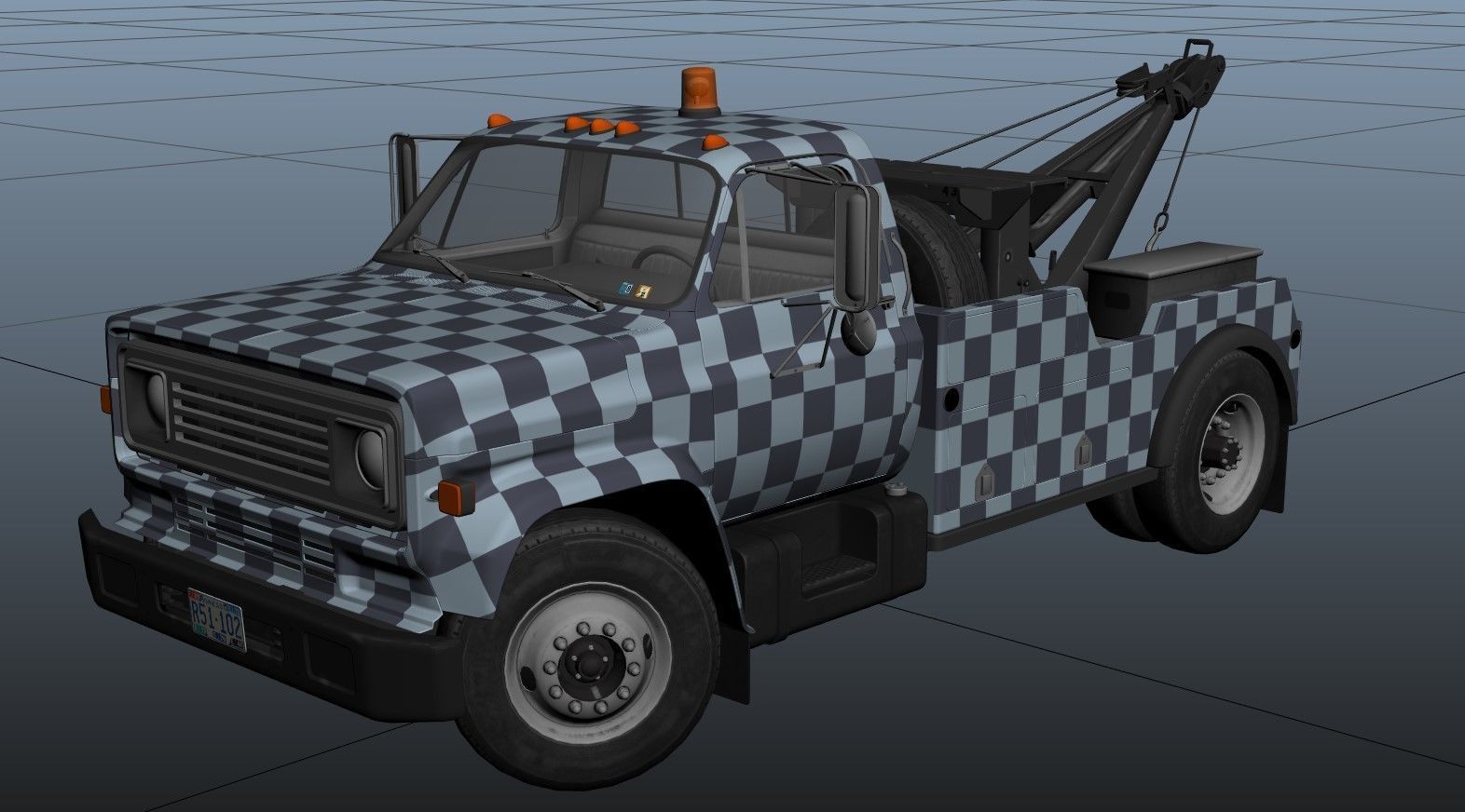 Holmes wrecker truck Low-poly 3D model_39