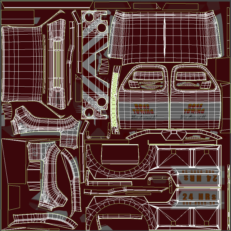 Holmes wrecker truck Low-poly 3D model_44